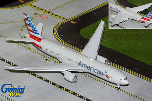 GeminiJets Boeing 777-200ER American Flaps Down N788AN 1:200 Modellflugzeug