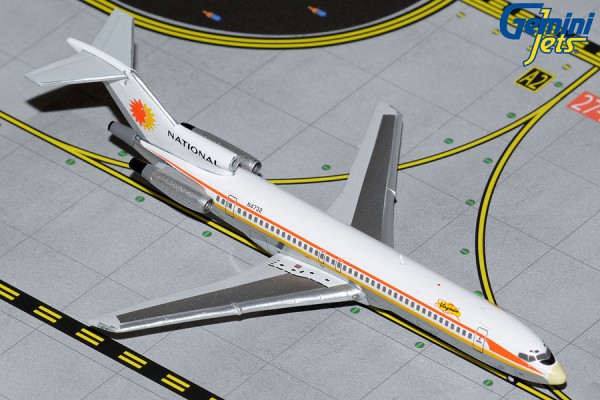 Boeing 727-200 National Airlines "Sun King Livery" polished belly N4732 Scale 1/400