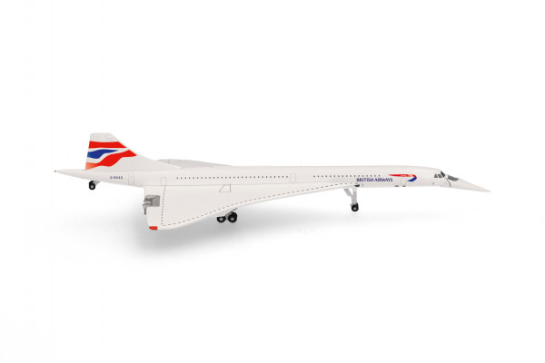 Herpa Wings Concorde British Airways "Union Flag" Nose down G-BOAG 1:500 Modellflugzeug