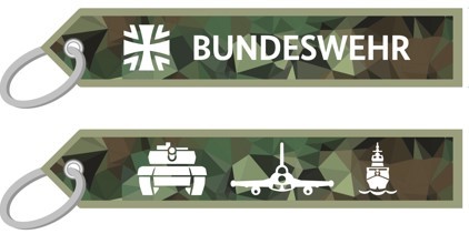 Key ring - Bundeswehr with 3 Logos Camouflage 160 x 30 mm #