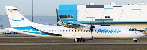 Avions de Transport Régional ATR72-500F Amazon Prime Air N919AZ Scale 1/400