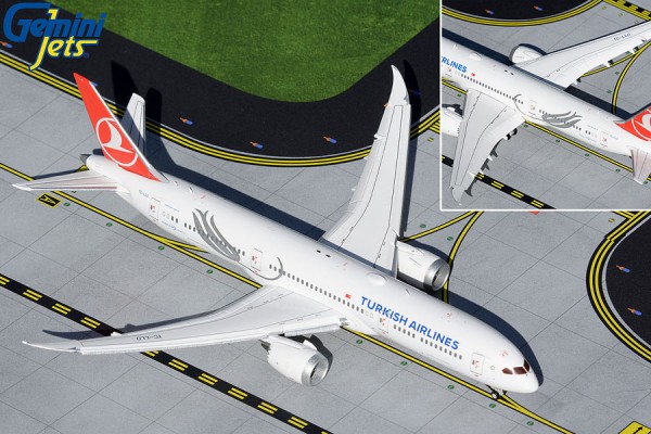 Boeing 787-9 Turkish Airlines Flaps Down Version TC-LLO Scale 1/400