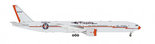 Herpa Snap-Fit Boeing 777-300ER American "Flagship Heritage" N735AT 1:200 Modellflugzeug