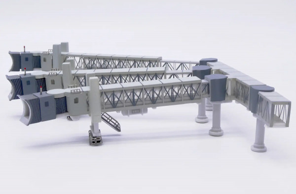 JC Wings Flughafen Fluggastbrücke Airbus A380 transparent 1:400