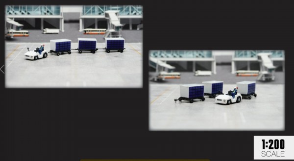 Flughafen Fracht Cargo Fahrzeug Service Set 1:200
