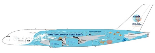 Airbus A380-800 Hifly "Save the coral reefs Livery" 9H-MIP Scale 1/200
