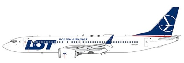 Boeing 737-MAX8 LOT Polish Airlines SP-LVF Scale 1/400
