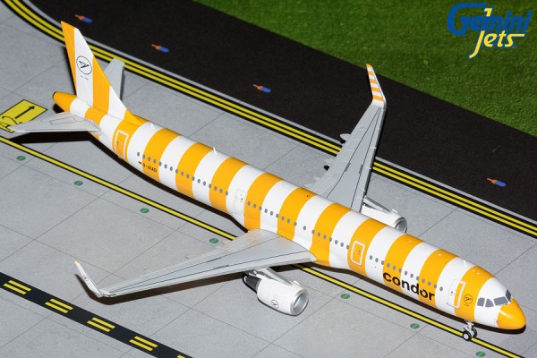 Airbus A321-200 Condor "Sunshine" Yellow Stripes Livery D-AIAD Scale 1/200