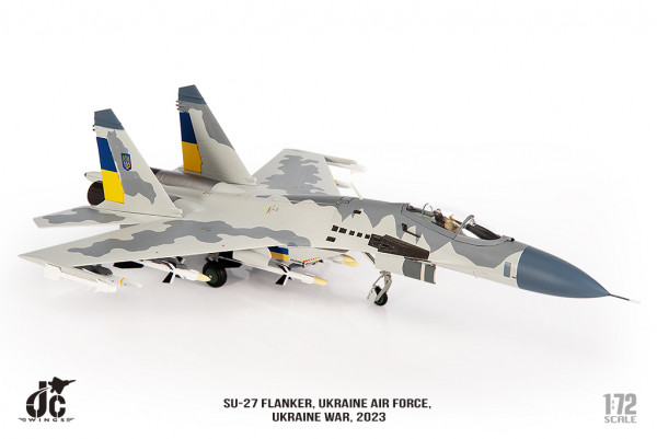 JC Wings Sukhoi Su-27 Flanker Ukrainian Air Force Ukraine War 2023 1:72 Modellflugzeug
