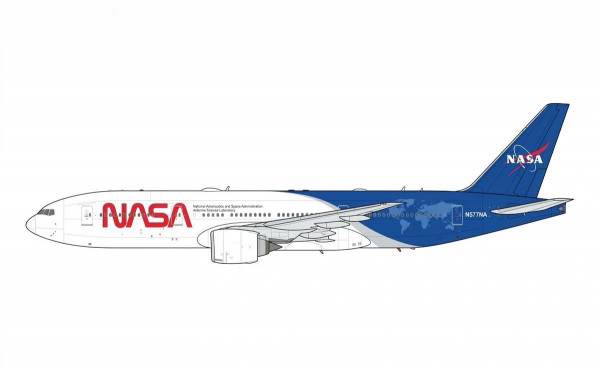 JC Wings Boeing 777-200 NASA "Airborne Science Laboratory" Flaps Down N577NA 1:400 Modellflugzeug