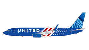 GeminiJets Boeing 737-800 United "Stars and Stripes" N78285 1:400 Modellflugzeug