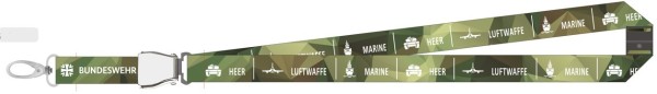Bundeswehr HEER/LUFTWAFFE/MARINE Camouflage Schlüsselband/Lanyard with Seat belt Buckle #