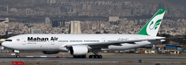 JC Wings Boeing 777-200ER Mahan Air "Iran's 1st Boeing 777" Flaps Down EP-MTC 1:400 Modellflugzeug