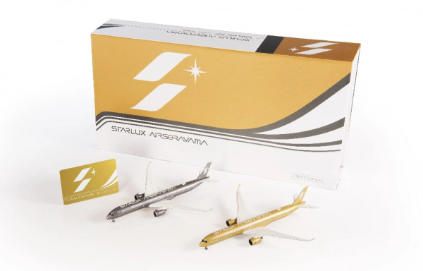 JC Wings Airbus A350-1000 Starlux "AIRSORAYAMA" Twin Set B-58553, B-58554 1:400 Modellflugzeug