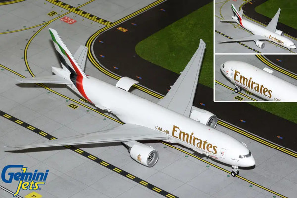 GeminiJets Boeing 777-200LRF Emirates Interactive A6-EFV 1:200 Modellflugzeug