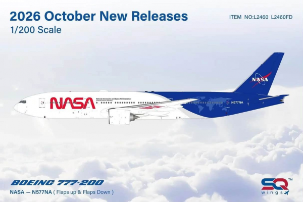 SQ Wings Boeing 777-200 NASA N577NA 1:200 Modellflugzeug