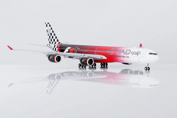 HX Models Airbus A340-600 Etihad "Abu Dhabi GP 2013" Flaps Down A6-EHJ 1:400 Modellflugzeug
