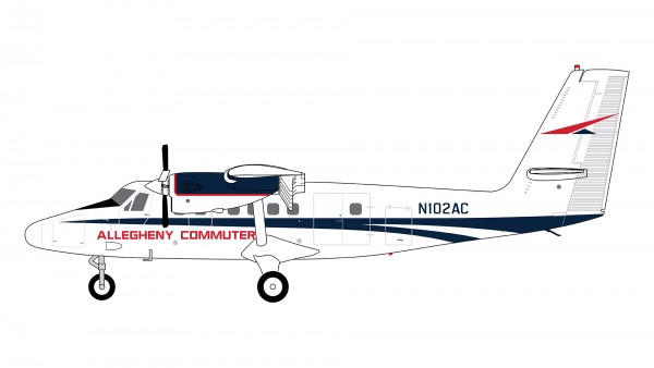 De Havilland DHC-6-300 Twin Otter Allegheny Commuter/Atlantic City Airlines N102AC Scale 1/200