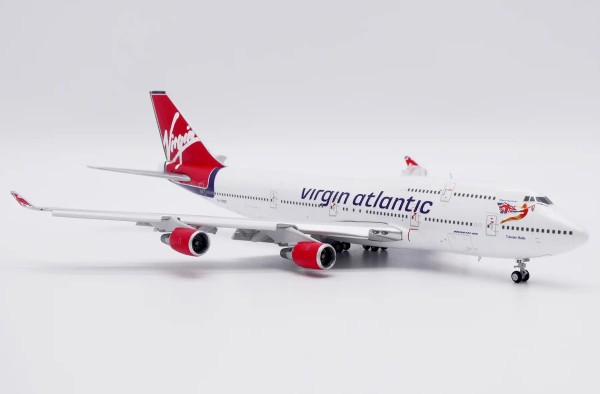 JC Wings Boeing 747-400 Virgin Atlantic "Tubular Belle" Flaps Down G-VHOT 1:400 Modellflugzeug