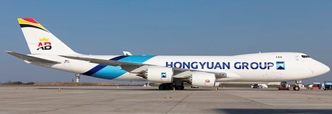 Boeing 747-8F Air Belgium "Hongyuan Group" Interactive Series OE-LFC Scale 1/400