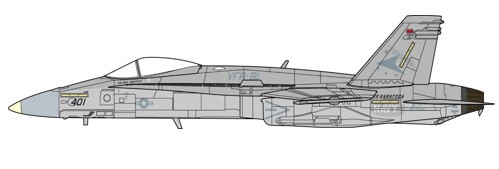 JC Wings McDonnell Douglas F/A-18C Hornet U.S. Navy USN VFA-81 Sunliners, Desert Storm, 1991 1:72 Modellflugzeug