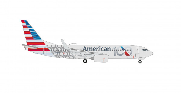 Herpa Wings Boeing 737-800 American "100 Years" N840NN 1:500 Modellflugzeug