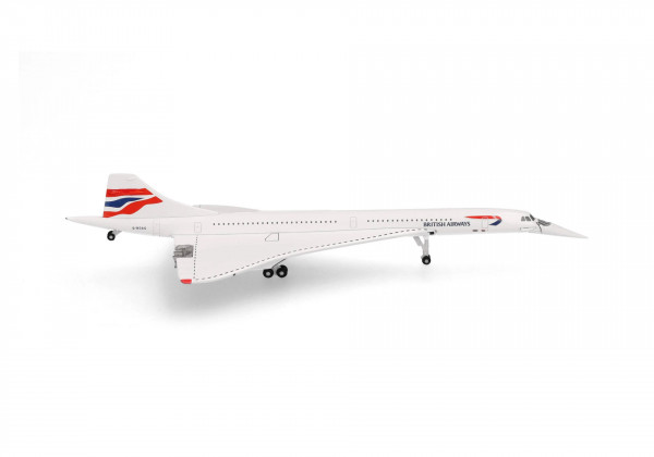 Herpa Wings Concorde British Airways "Union Flag" Nose down G-BOAG 1:500 Modellflugzeug