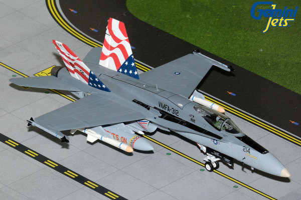 GeminiJets McDonnell Douglas F/A-18C Hornet U.S. Marine Corp VMFA-312 165214 1:72 Modellflugzeug
