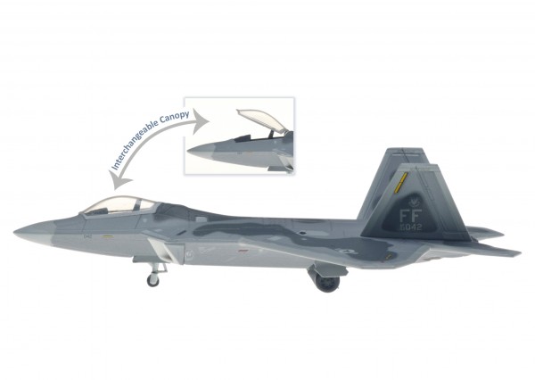 Lockheed Martin F-22A Raptor USAF 27th FS, 1st FW, Langley AFB, VA Tail Code: FF 042 Scale 1/200