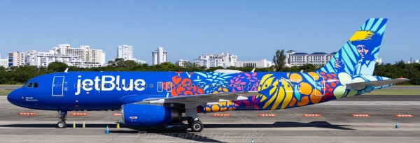 JC Wings Airbus A320-200 JetBlue "Isla del Bluencanto" N657JB 1:400 Modellflugzeug