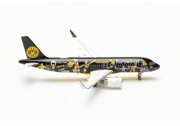 Herpa Wings Airbus A320 Eurowings "BVB Fanairbus" D-AEWM 1:400 Modellflugzeug