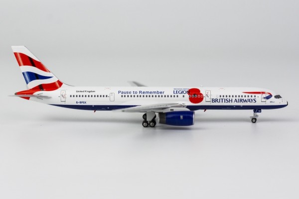 NG Model Boeing 757-200 British Airways "Pause To Remember" G-BPEK 1:400 Modellflugzeug