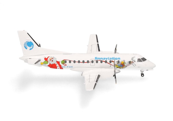 Herpa Wings Saab 340A Finnaviation "Santa" OH-FAH 1:200 Modellflugzeug