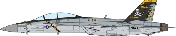 McDonnell Douglas F/A-18F Super Hornet U.S. NAVY VFA-103 Jolly Rogers Scale 1/144
