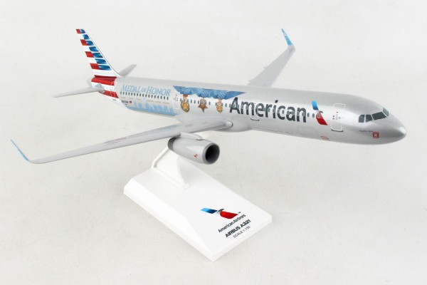 Airbus A321 American Airlines "Medal of Honor" N167AN Scale 1/150