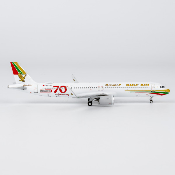 NG Model Airbus A321neo Gulf Air "70th Anniversary" A9C-NB 1:400 Modellflugzeug