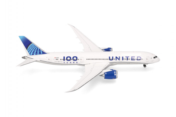 Herpa Wings Boeing 787-9 United "100 Years" N61101 1:200 Modellflugzeug
