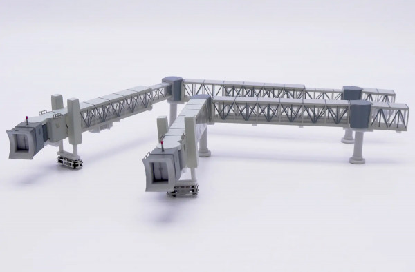 JC Wings Flughafen Fluggastbrücke Boeing 737 transparent 1:400