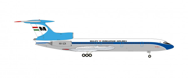 Herpa Wings Tupolev Tu-154B Malév Hungarian "Dr. Fülöp András" HA-LCA 1:200 Modellflugzeug
