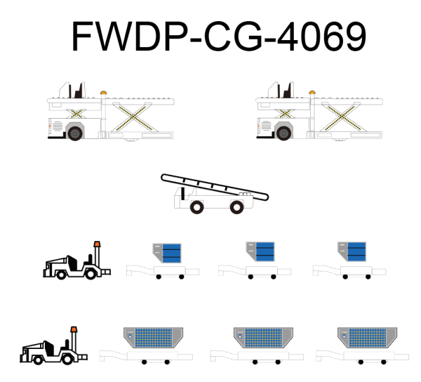 Vehicle Cargo Set (Blank, White) Scale 1/400