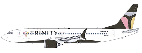 JC Wings Boeing 737-MAX8 Trinity Airways HL8754 1:400 Modellflugzeug