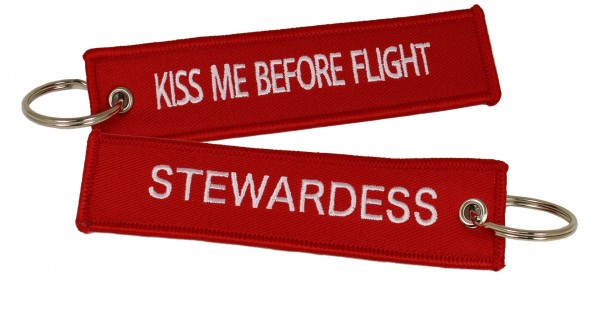 Schlüsselanhänger Remove Before Flight RBF Stewardess Kiss Me