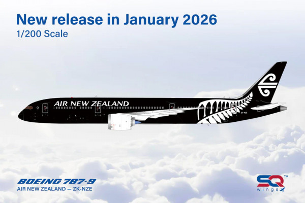 SQ Wings Boeing 787-9 Air New Zealand ZK-NZE 1:200 Modellflugzeug