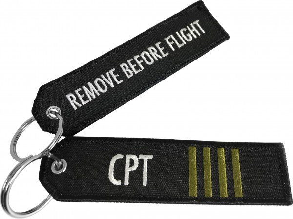 Schlüsselanhänger Remove Before Flight RBF CPT Captain