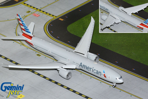 GeminiJets Boeing 777-300ER American Flaps Down N722AN 1:200 Modellflugzeug