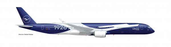 Herpa Wings Airbus A350-1000 Lufthansa "100th Anniversary" D-AIFA 1:500 Modellflugzeug