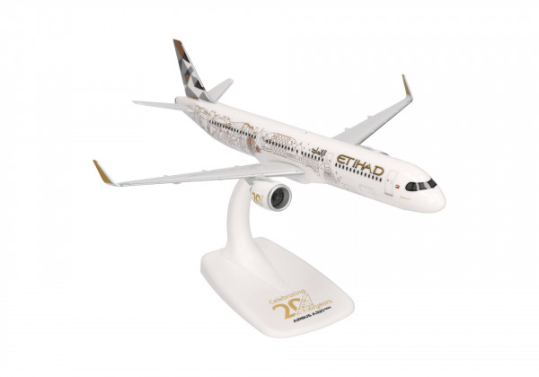 Herpa Snap-Fit Airbus A321neo Etihad "20th Anniversary" A6-AEN 1:200 Modellflugzeug
