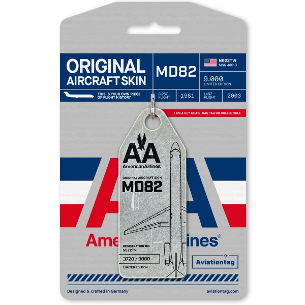 Aviationtag American Airlines MD82 – N922TW #