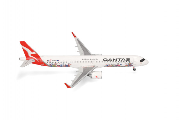 Herpa Wings Airbus A321XLR Qantas "Great Barrier Reef" VH-OGG 1:200 Modellflugzeug