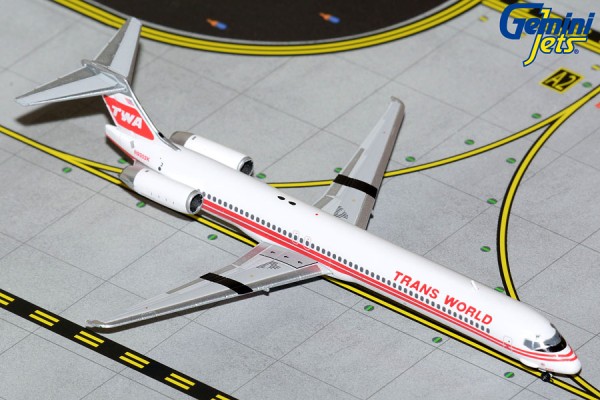 McDonnell Douglas MD-83 Trans World Airlines (TWA) "twin-stripes livery" N9303K Scale 1/400